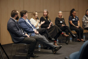 Cat McCarthy speaking on the Summit panel